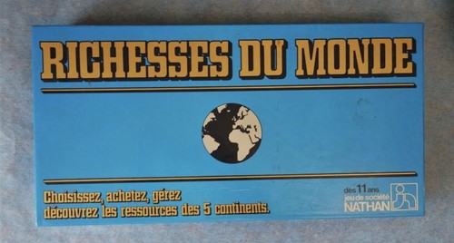 Brettspiel " RICHESSES OF THE WORLD " KOMPLETT von NATHAN 1982