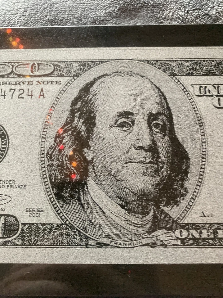 Engraved $100 Bill Slab - Image 3 of 4