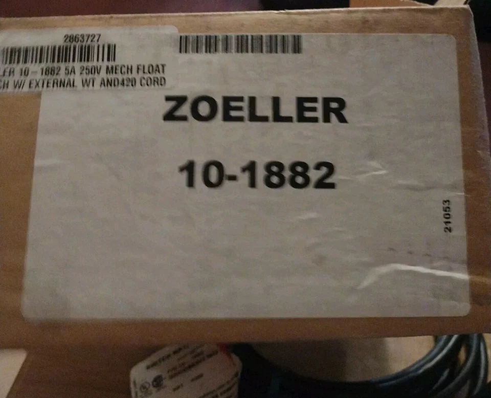 Interruptor de flotador de nivel variable Zoeller® 10-1882 con cable de 15 pies, 115/230 VAC Foto 3 de 4