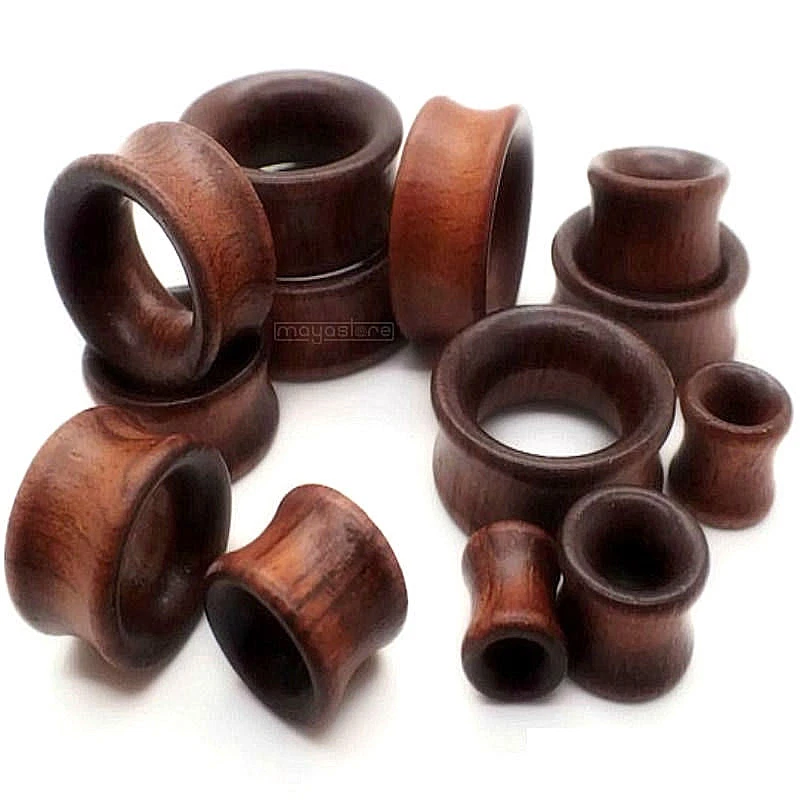 6MM-24MM OHR TUNNEL ROTBRAUN NATUR HOLZ PLUG ORGANIC PIERCING WOOD SADDLE BRAUN - Bild 1 von 1