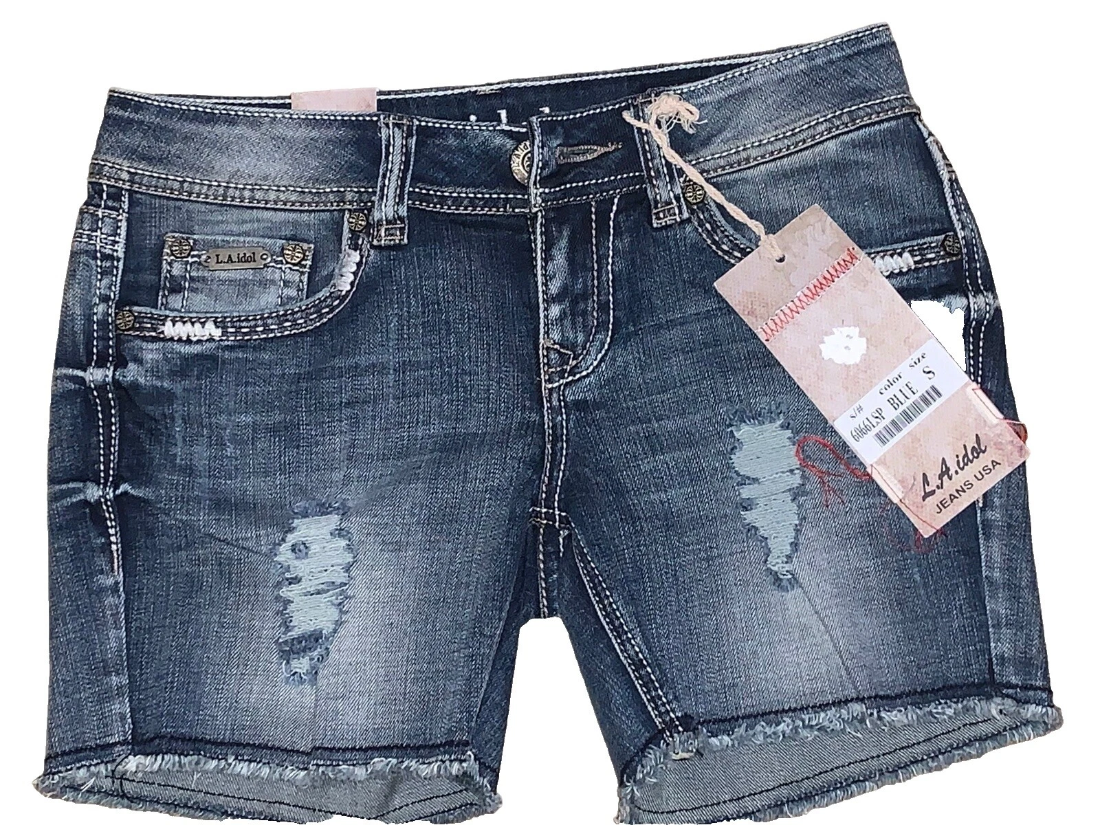 Shorts de Tamanho Regular LA Idol Sólido para mulheres