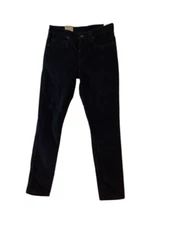New Levis 721 High Rise Skinny Black Corduroy Jeans Size 27x30