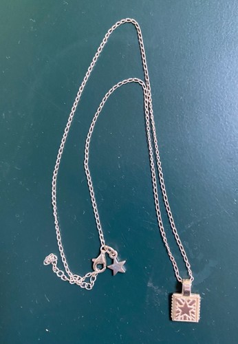 Chlobo silver double sided star necklace