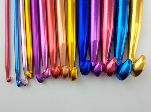 14 Sizes Aluminum Weave Craft Crochet Hook Needles Set - Knitting Needles - Alum - Picture 3 of 3
