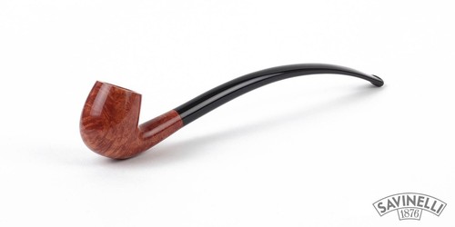 Pipe SAVINELLI churchwarden 601 3mm Billiard Liso Marrón P124LM-601 - Imagen 2 de 3