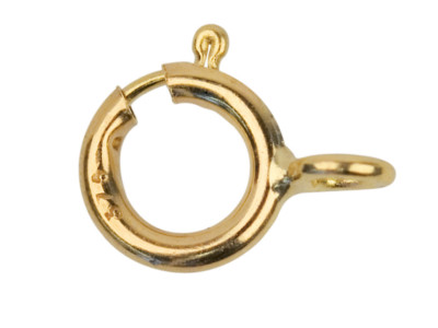 1 x 9kt Gelbgold 5mm offener Bolzen Ringverschluss Schmuckverschluss Goldverschluss