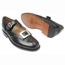 Leather Traditional Custom Grade Good Year Welted Military Buckle Brogue