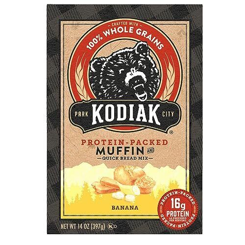Kodiak Kuchen Muffin Backmischung Banane High Protein 100% Vollkorn 6er Pack - Bild 2 von 10