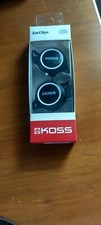 Koss KSC21K 50 Hz to 18 kHz 101 dB Stereo Black Sports Clip Headphone 4 ft.