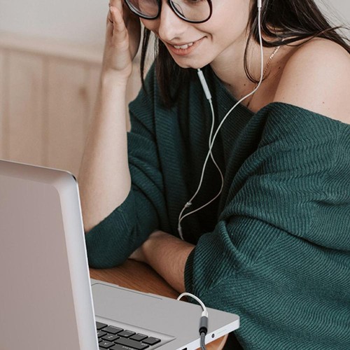 USB To 3.5mm Mic/Headphone Jack Stereo Headset Audio Sound New Adapter Card A4P9 - Afbeelding 13 van 15