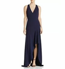 Avery G - Scuba Crepe Evening Gown / Prom Dress (Long) - Navy Blue  Size 0 - NWT