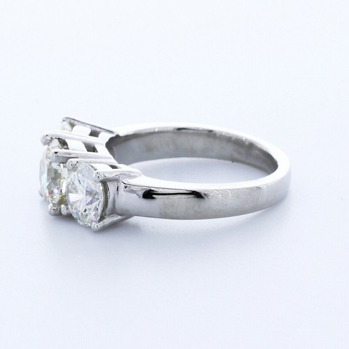 3,14ct D-SI1 Runde Natürliche Zertifizierte Diamanten 14k Klassisch Passendes Braut Set - Bild 4 von 7