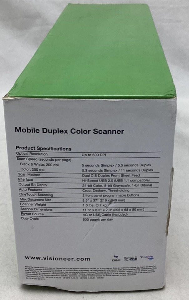 Visioneer Strobe 400 Mobile Desktop Flexibility Duplex Color Portable Scanner - Image 2 of 4