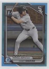 2024 Bowman Draft Chrome Sky Blue Refractor Casey Saucke II #BDC-33 1al3