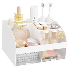 Bathroom Countertop Organizer, Toothbrush Holders for Toothbrush Holder-White