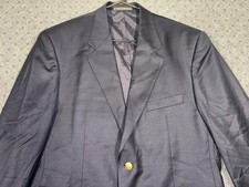 Lauren Ralph Lauren Blazer Sports Coat Jacket 42R Navy Blue Wool Gold Buttons