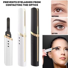 Electric USB Rechargeable Heated Eyelash Curler Makeup Curling Tool Long Last