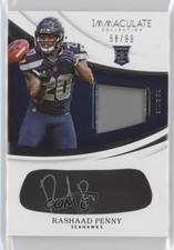 2018 Panini Immaculate Rookie Eye Black Jerseys 68/99 Rashaad Penny Auto s3g