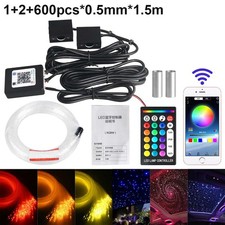 Neu DIY Auto LED Sternenhimmel 600 Lichtfaser Glasfaser Optik Lichteffekte 1.5m