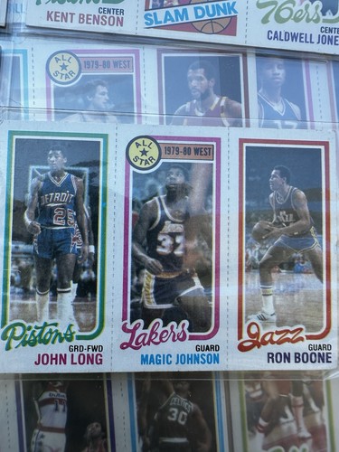 1980-81 Topps Chewing Gum ERVING MAGIC JOHNSON Rookie Year Card #18 Nice - Picture 2 of 3