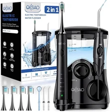 Electric Toothbrush with Water Flosser Combo: 600ML Large Water Tank & Ultrasoni