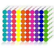 2800 PCS Colored Dot Stickers Round Color Coding 3/4 INCH, 10 Color/2800pcs