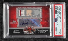2007 Topps Sterling Stardom Triple Memorabilia 10/10 Ryan Howard Auto 06bg