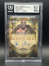 Marketplace image: Jon Jones 2026 Topps Chrome UFC Marks of Champions Auto Superfractor 1/1 BGS 8.5