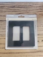 Lutron - Claro - 2-Gang Wall Plate - Satin Finish - Midnight - Item SC-2-MN 2