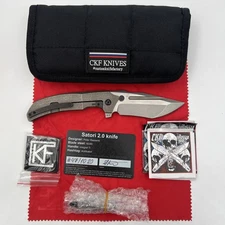 CKF Custom Knife Factory Peter Rassenti Satori 2.0 M390 Integral Ti Knife