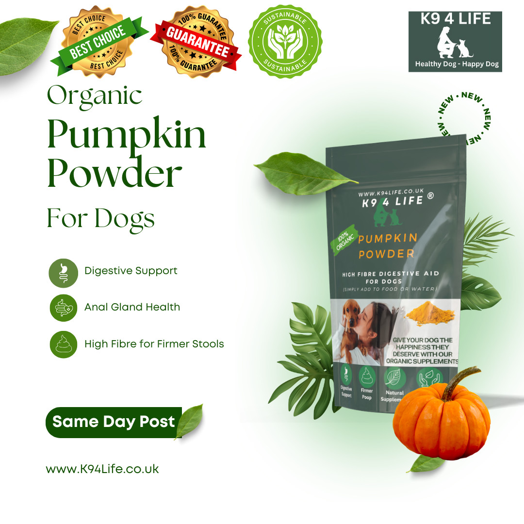 Pumpkin Powder High Fibre Prebiotic Digestive Supplement Dog Anal Gland Support