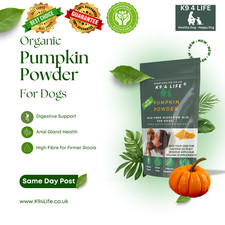 Pumpkin Powder High Fibre Prebiotic Digestive Supplement Dog Anal Gland Support