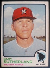 1973 TOPPS HIGH NUMBER #572 HOUSTON ASTROS GARY SUTHERLAND HI# SP EXMT 06842