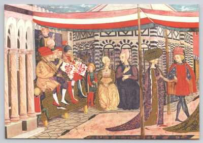 Cassone Adimari Wedding Scene Florence Italy Postcard