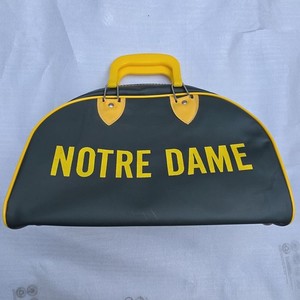 Notre Dame Green Bowling Duffel. Unusual Design,  Clean Displayable Cond. 