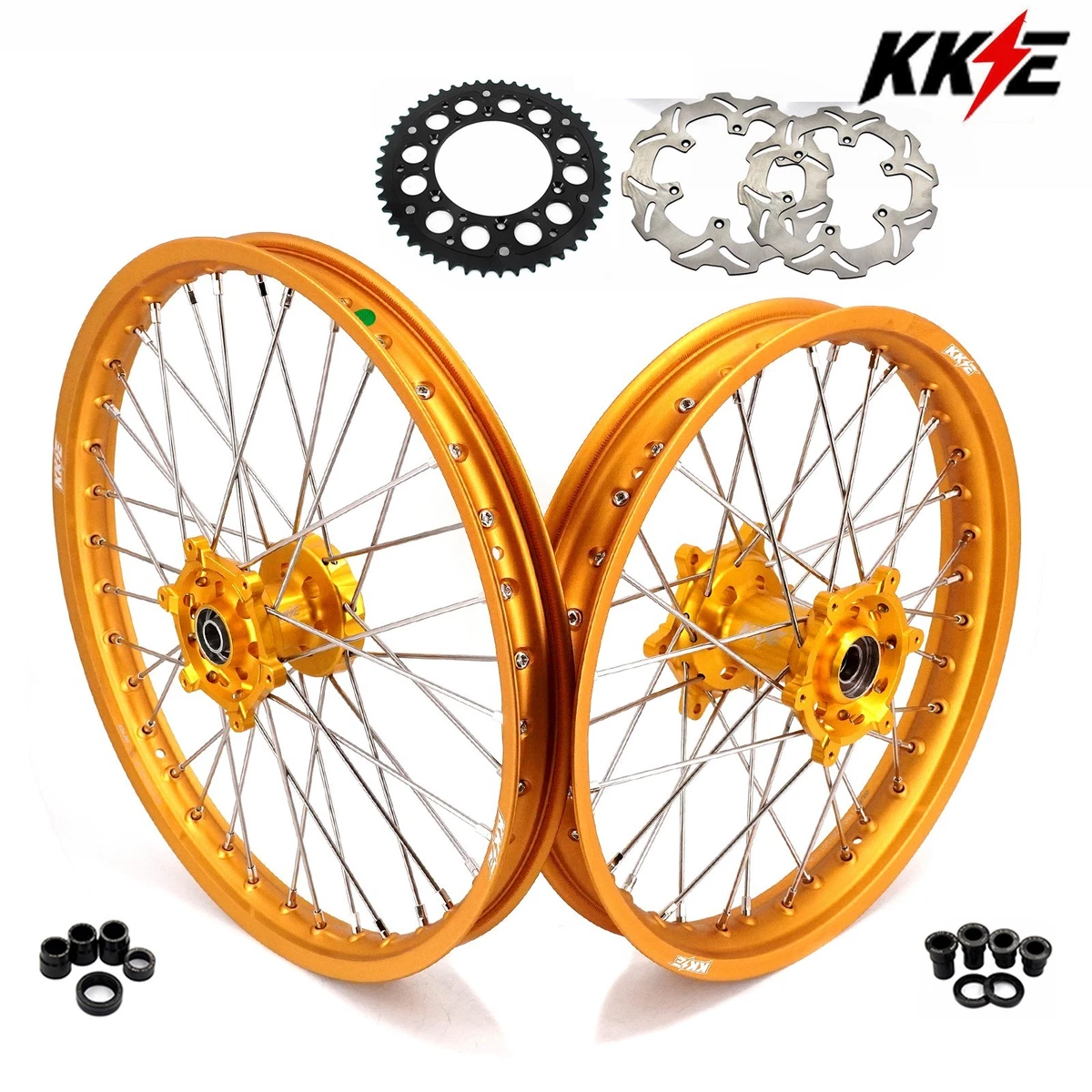 rm125 rf12a ゴールドリム 2本セット Motorcycle Wheels and Rims for