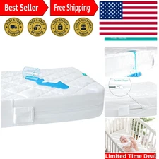 Zippered Crib Mattress Protector - Waterproof Crib Mattress Encasement, Breat...