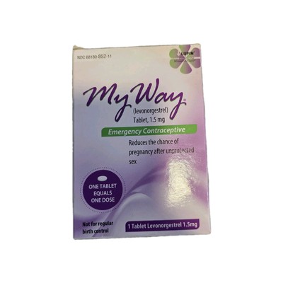 My Way Emergency Contraceptive 1 Tablet (compare to Plan B One-Step) Exp 1/2028