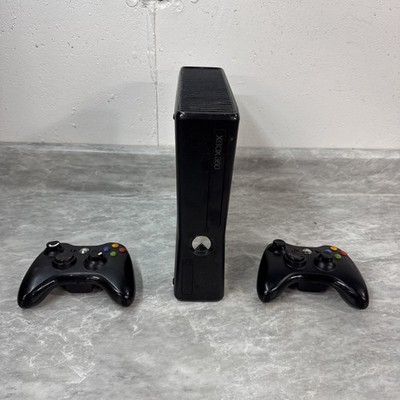 Xbox 360 S Console 1439 W/ 2 Controllers - Fully Functionable No Power Cords