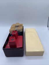 Vintage GAF View Master Red/White Viewer, Storage Box & 53 Reels