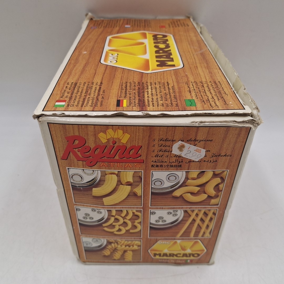 Marcato Extruder Regina Manual Pasta Maker Chrome-Plated Steel, White