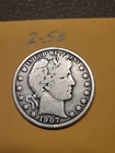 1907 O  Barber Half Dollar VG  Lot2-56