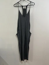 Wasabi & Mint Sz S Women's Comfy Lounge Travel Jumpsuit Charcoal Gray Soft EUC!