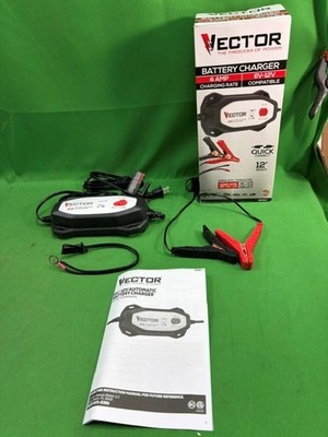 VECTOR VECBC4 4 AMP 6V-12V BATTERY CHARGER & MAINTAINER NEW OPEN BOX (F40041043)