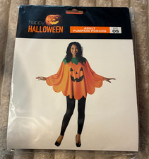 HALLOWEEN ADULT PUMPKIN PONCHO-ADULT ONE SIZE-NWT 