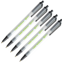 5X Bic® Druckkugelschreiber Kugelschreiber Ecolutions Clic Stic 0,4Mm Schwarz