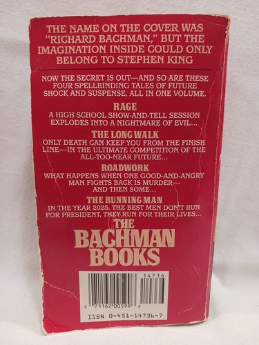 Stephen King The Bachman Books 1986 PB First Signet Omnibus 6th Print GOOD+ COND - Picture 3 of 24