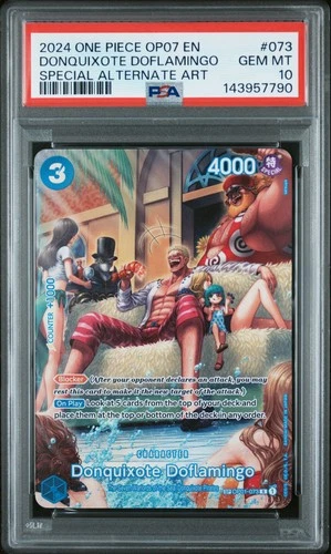 2024 One Piece Op07-500 Years In The Future #073 Donquixote Doflamingo PSA 10