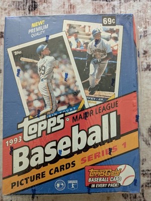 1993 TOPPS Baseball Series 1 Factory Sealed Box, 36 Packs, Jeter RC? Gold?