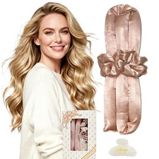 Serenade Sparkling Satin Heatless Hair Curler, Heatless Curling Rod Headband, No